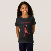 T-shirt pour patineuse - Etoiles rouges Patinage (Vorne ganz)