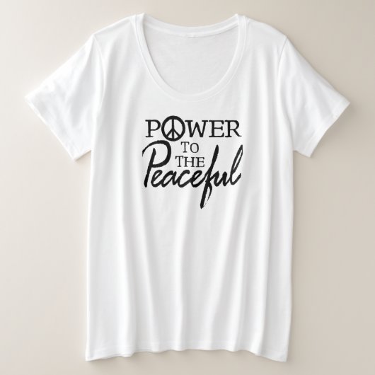T-Shirt Power To The Peaceful (Design vorne)