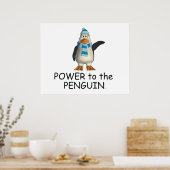T-SHIRT Power zum Pinguin Poster (Küche)