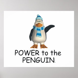 T-SHIRT Power zum Pinguin Poster