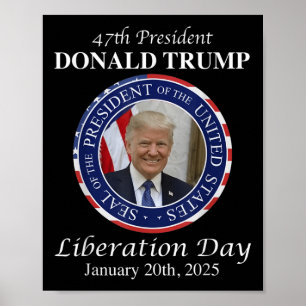 T-Shirt Präsident Donald Trump Li zum Tag der Befr Poster