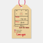 T Shirt Preis Geschenkanhänger (Rückseite)