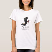 T - Shirt Princess Cinderella Black Shoes Zitat (Vorderseite)