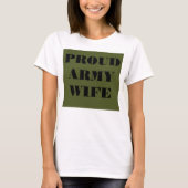 T - Shirt Proud Army Ehefrau (Vorderseite)