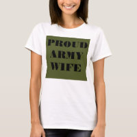 T - Shirt Proud Army Ehefrau