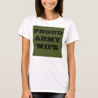 T - Shirt Proud Army Ehefrau