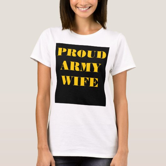T - Shirt Proud Army Ehefrau (Vorderseite)