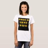 T - Shirt Proud Army Ehefrau (Vorne ganz)