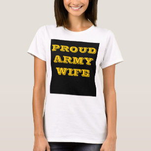 T - Shirt Proud Army Ehefrau