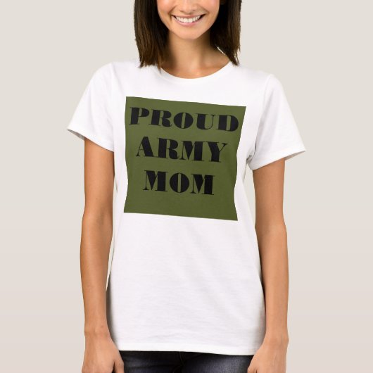 T - Shirt Proud Army Mama (Vorderseite)