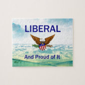 T-SHIRT Proud Liberal Jigsaw Puzzle (Horizontal)