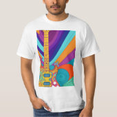 T - Shirt "Psychedelic gitarre" (Vorderseite)