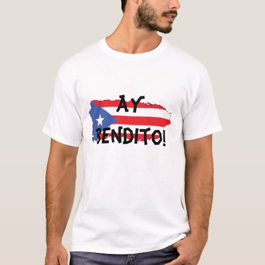 T-Shirt Puertos Rico Ay Bendito (Vorderseite)