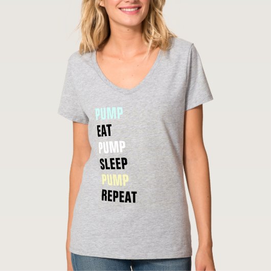 T - Shirt "Pump & Repeat" (Vorderseite)