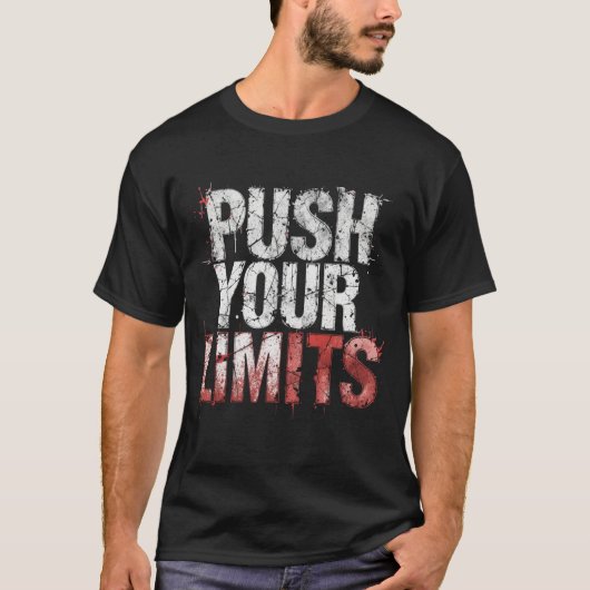 T-Shirt "Push Your Limits" für Männer | Disziplin (Vorderseite)