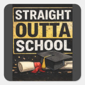 T-Shirt Quadratischer Aufkleber (Vorderseite)