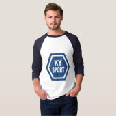 T-shirt raglan blanc marine  KENTUCKY SPORT (Vorne ganz)