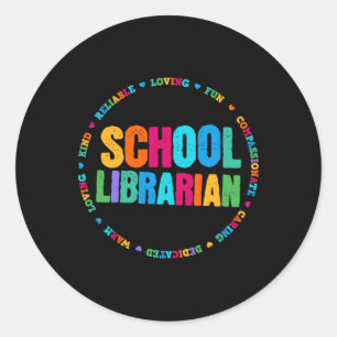 T-Shirt-Rainbow-Bibliothek-Eleganz Runder Aufkleber