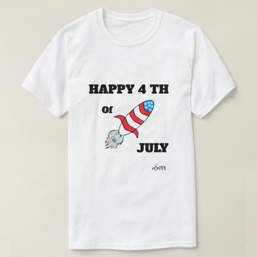 T-Shirt ; Rakete 4. Juli (Design vorne)
