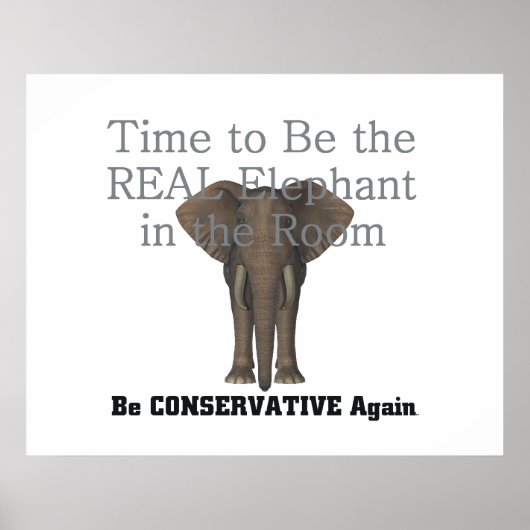 T-SHIRT Real Elephant Poster (Vorne)