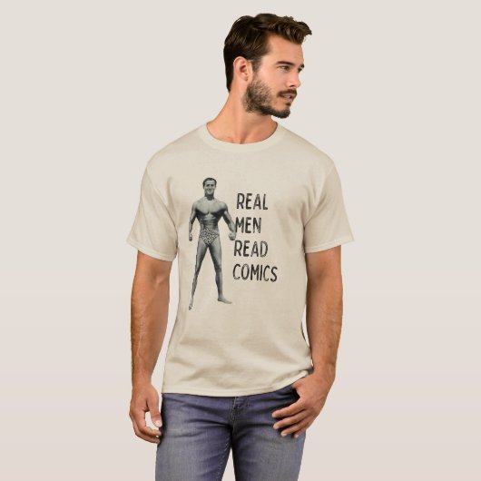 T - Shirt "Real Men Read Comic" (Vorne ganz)