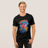 T-Shirt Rebellion78 Schwein Tri-Blend Shirt (Vorderseite voll)