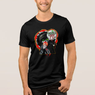 T-Shirt Rebellion Roses 78 - Gothic Totenkopf Tri-Blend Shirt