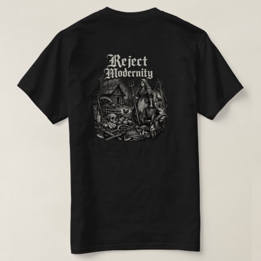T-Shirt 'Reject Modernity Dark' (Design Rückseite)