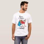 T - Shirt, "retten einer Pferdefahrt einen Cowboy T-Shirt (Vorne ganz)