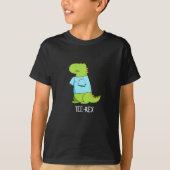 T-Shirt Rex Funny TShirt TRex Dinosaur Pun Dark BG (Vorderseite)