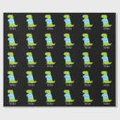 T-Shirt Rex Funny TShirt TRex Dinosaur Pun Dark BG Geschenkpapier (Flach)