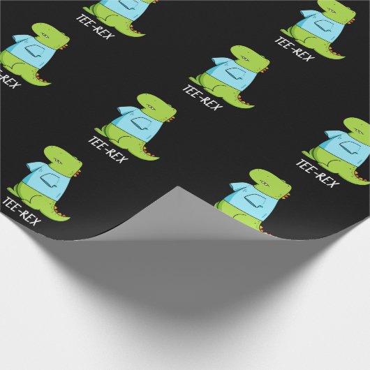 T-Shirt Rex Funny TShirt TRex Dinosaur Pun Dark BG Geschenkpapier (Ecke)