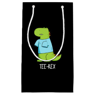 T-Shirt Rex Funny TShirt TRex Dinosaur Pun Dark BG Kleine Geschenktüte