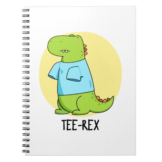 T-Shirt Rex Funny TShirt TRex Dinosaur Pun Notizblock (Vorderseite)