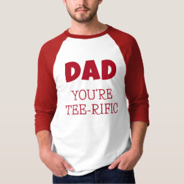 T-Shirt Rific Vater Pun Red and White