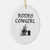 T-SHIRT Rodeo-Cowgirl Keramik Ornament (Rechts)