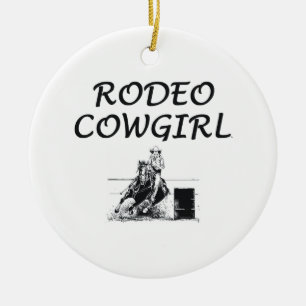 T-SHIRT Rodeo-Cowgirl Keramik Ornament