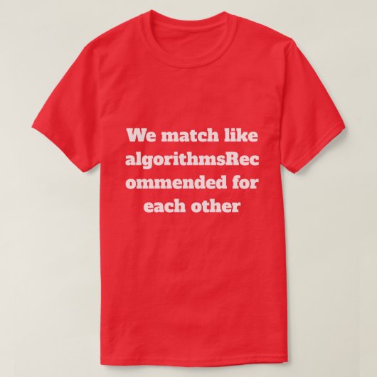 T-Shirt Romantischer Valentinstag Passendes Paar (Design vorne)