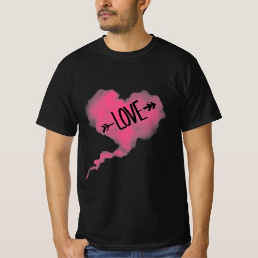 T-Shirt rosa Wolke Herz  (Vorderseite)