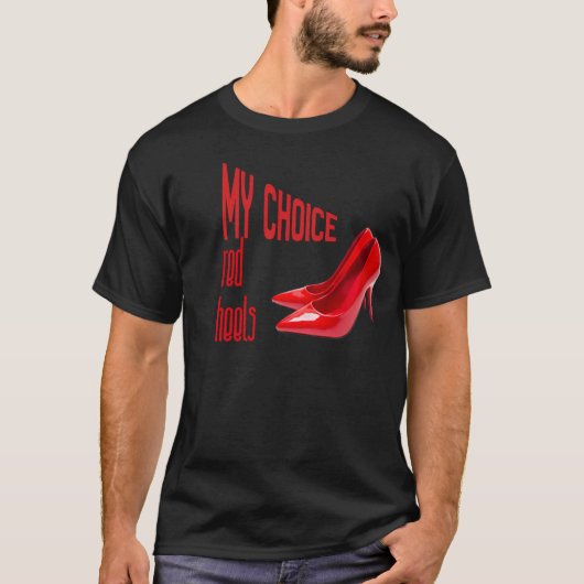 T-Shirt, rote Absätze T-Shirt (Vorderseite)