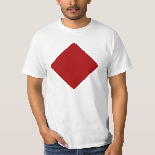 T - Shirt, roter Diamant, Kartensymbol T-Shirt (Vorderseite)