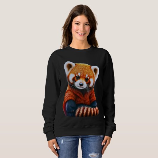 T - Shirt, Roter Panda Sweatshirt (Vorne ganz)
