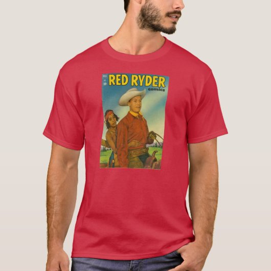 T - Shirt ROTER RYDER Comic-Bucheinband 1951 (Vorderseite)