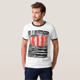 T-Shirt – Rotes Puls Abstraktes Design