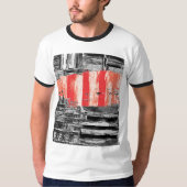 T-Shirt – Rotes Puls Abstraktes Design (Vorderseite)
