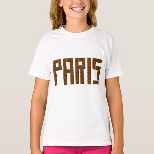 T-Shirt Ruffle blanc PARIS CHOCO (Vorderseite)