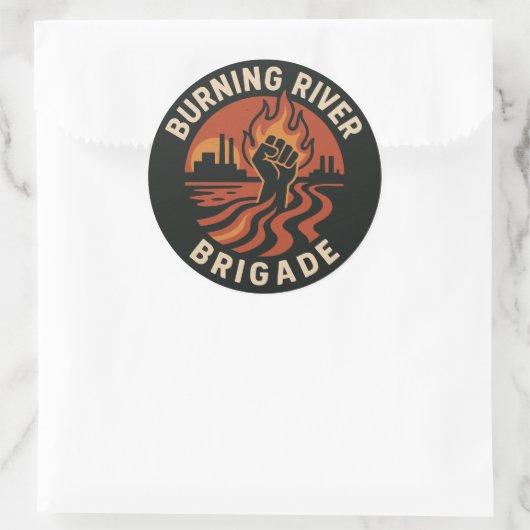 T-Shirt Runder Aufkleber (Tasche)