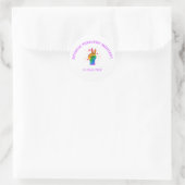 T - Shirt Runder Aufkleber (Tasche)