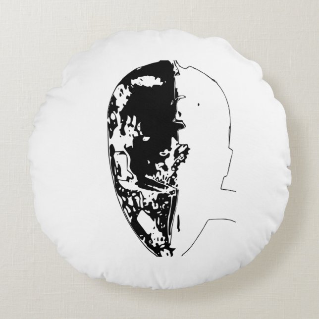 T - Shirt Rundes Kissen (Vorderseite)