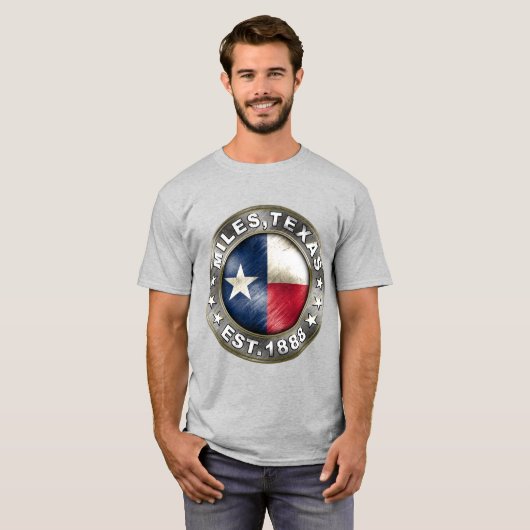T - Shirt "RUSTIC MILES TEXAS" (Vorne ganz)